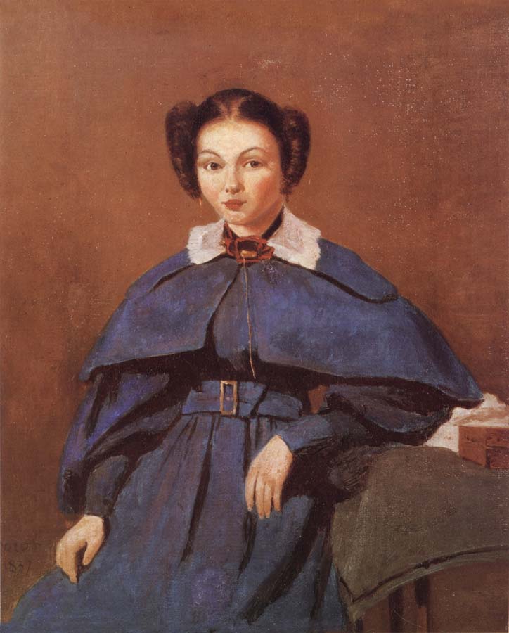 Corot Camille Portrait of Mme